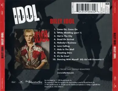 Billy Idol - Billy Idol (1982, remastered 2002) [lossless]