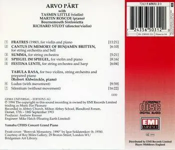 Tasmin Little, Martin Roscoe & Richard Studt - Arvo Pärt (1994)