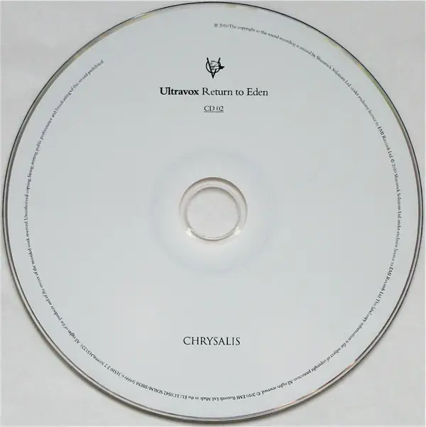 Ultravox - Return To Eden (2010 UK Deluxe Edition) [2CD+DVD] {Chrysalis ...