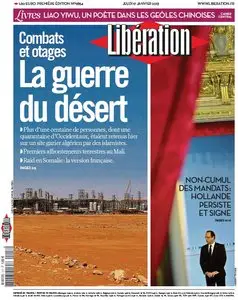 Libération du Jeudi 17 Janvier 2013