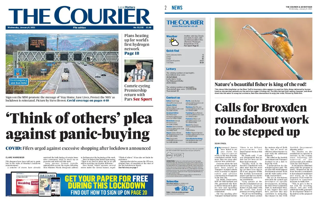 The Courier Fife January 06, 2021 / AvaxHome