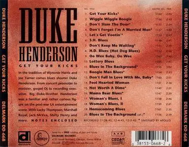 Duke Henderson - Get Your Kicks (1945) {Delmark DD-668 rel 1994}