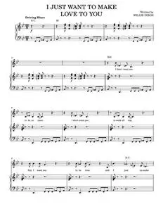 I Just Want To Make Love To You - Etta James, Foghat (Piano Vocal)