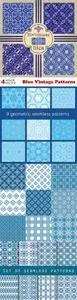 Vectors - Blue Vintage Patterns