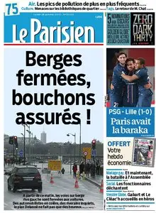 Le Parisien + Cahier Paris du Lundi 28 Janvier 2013