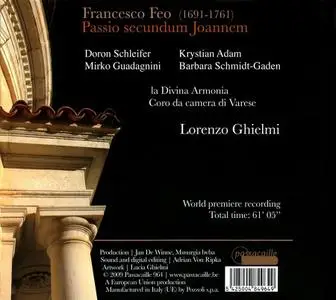 Lorenzo Ghielmi, La Divina Armonia - Francesco Feo: Passio secundum Joannem (2009)