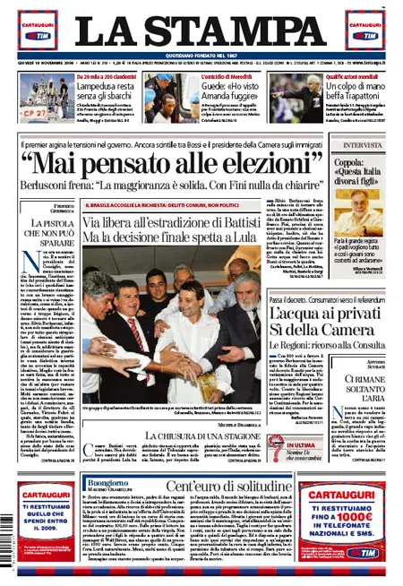 La Stampa (19-11-09)