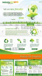 Website ECO Template - Stock Vectors 