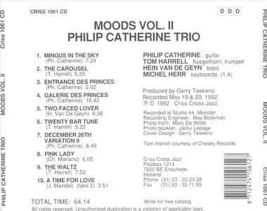 Philip Catherine Trio - Moods, Vol. II (1992)