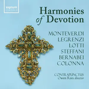 Owen Rees, Contrapunctus - Harmonies of Devotion: Monteverdi, Legrenzi, Lotti, Steffani, Bernabei, Colonna (2024)