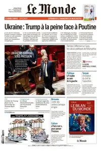 Le Monde du Jeudi 20 Mars 2025