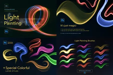 Light Painting Photoshop Brushes