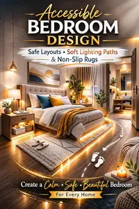 Accessible Bedroom Design: Safe Layouts, Soft Lighting Paths & Non-Slip Rugs for a Beautiful, Age-Friendly Bedroom