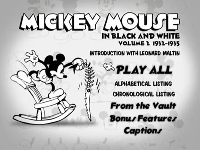 walt disney treasures mickey mouse in black and white