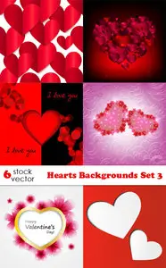 Vectors - Hearts Backgrounds Set 3