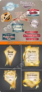 Modern stylish labels vector