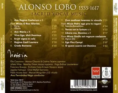 Ana Fernández-Vega, Coro Victoria - Alonso Lobo: Sacred Vocal Music (2019)