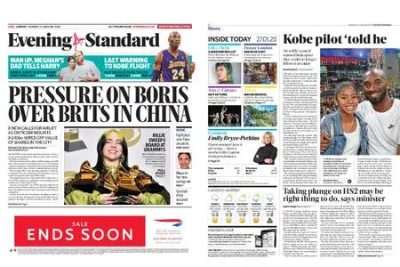 London Evening Standard – January 27, 2020