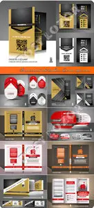 Business cards and brochures luxurious style vector