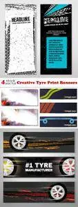 Vectors - Creative Tyre Print Banners