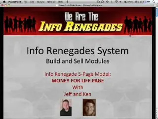 Info Renegades Information Marketing System