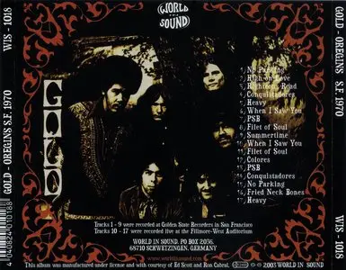 Gold - Oregins S.F. (1970) [Remastered 2003]