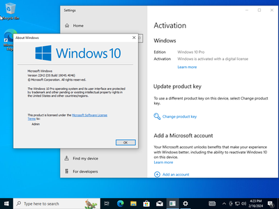 Windows 10 Pro 22H2 build 19045.4046 Preactivated (x64) Multilingual February 2024