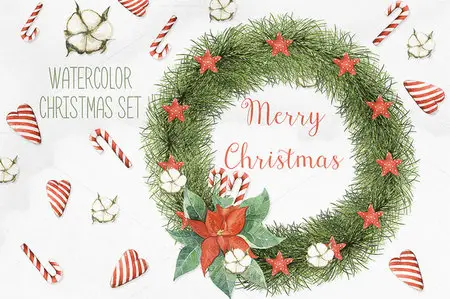 CreativeMarket - Christmas and New Year set