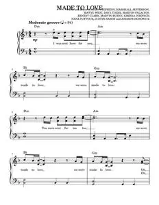 Made to love - John Legend (Easy Piano)