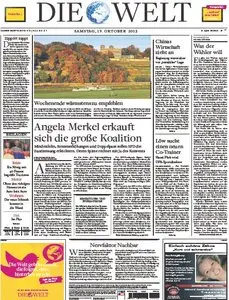 Die Welt vom 19 Oktober 2013