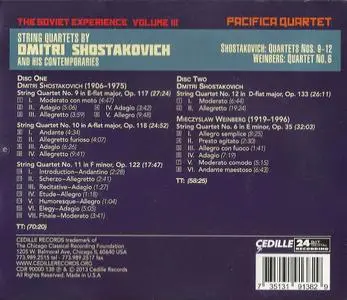 Pacifica Quartet - The Soviet Experience, Vol. 3: Shostakovich: Quartets Nos. 9-12, Weinberg: Quartet No. 6 (2013)