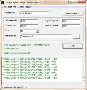 AllmapSoft Google Hybrid Maps Downloader 8.332