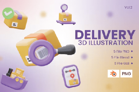 3d Delivery Icon Vol.2