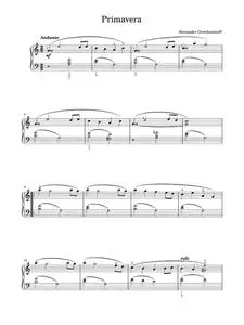 Primavera (No. 1 from 'Historiettes') - Alexander Gretchaninoff (Piano Solo)