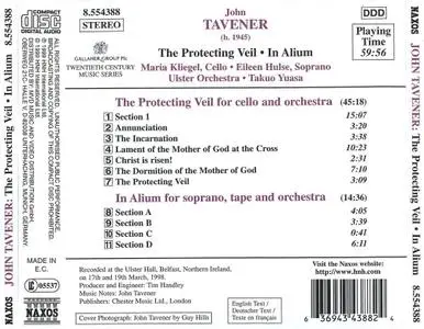 Maria Kliegel, Eileen Hulse, Ulster Orchestra, Takuo Yuasa - Tavener: The Protecting Veil, In Alium (1998)