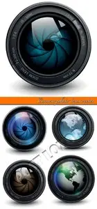 Camera photo lens vector