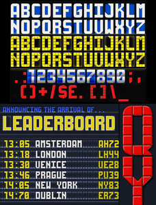 Leaderboard Monospaced Display Type