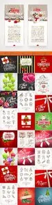 2016 Merry Christmas and Happy New Year vector background