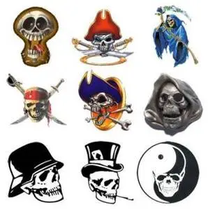 Skulls PNG Icons Pack