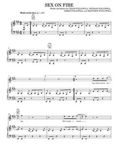 Sex on fire - Kings of Leon (Piano-Vocal-Guitar)
