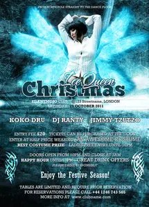 Ice Queen Christmas Flyer - PSD Template