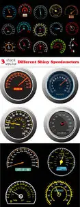 Vectors - Different Shiny Speedometers