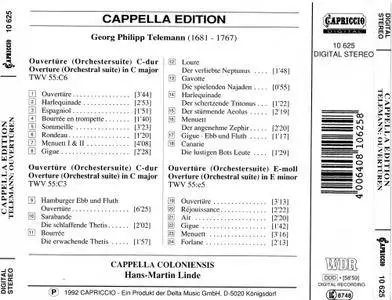 Capella Coloniensis, Hans Martin Linde - Telemann: Ouvertüren (1992)