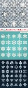 Vectors - Creative Snowflakes Set 3