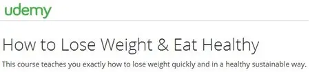 How to Lose Weight & Eat Healthy