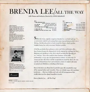 Brenda Lee - All The Way (Brunswick LAT 8383, Mono) (UK 1961, 196_) (Vinyl 24-96 & 16-44.1)