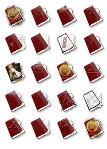 Red icons folder set