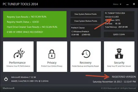 Madcrosoft PC TuneUp Tools 2014 8.1.003