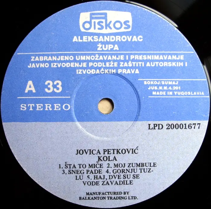 Jovica Petkovic - (1992) - Diskos LPD 20001677 (24bit/96kHz + CD format)