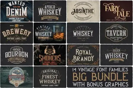 CreativeMarket - Big Bundle - 14 fonts 3041825